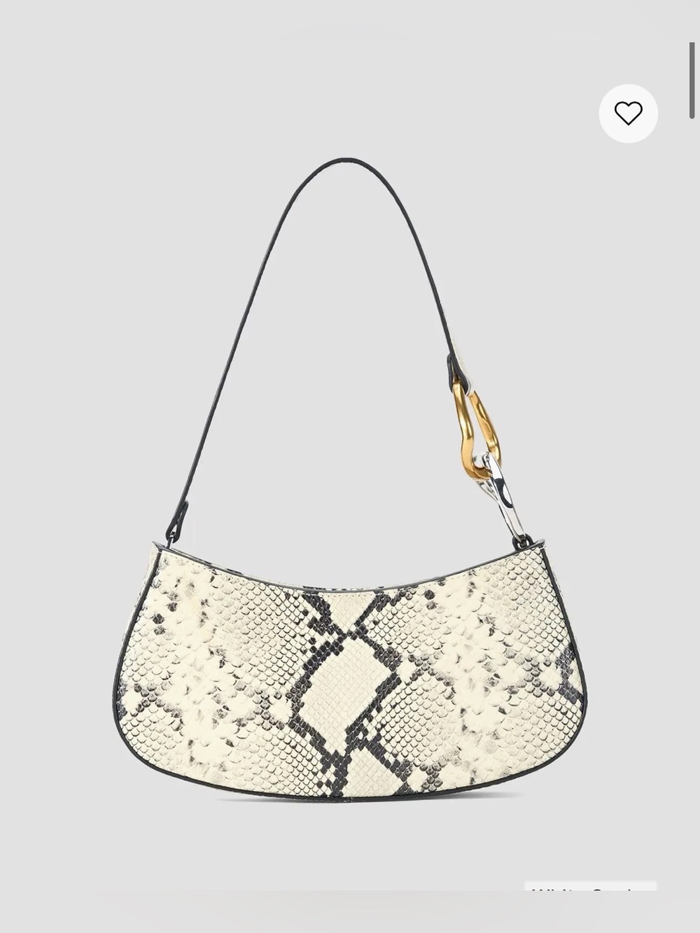 STAUD Ollie Snake Embossed Leather Bag